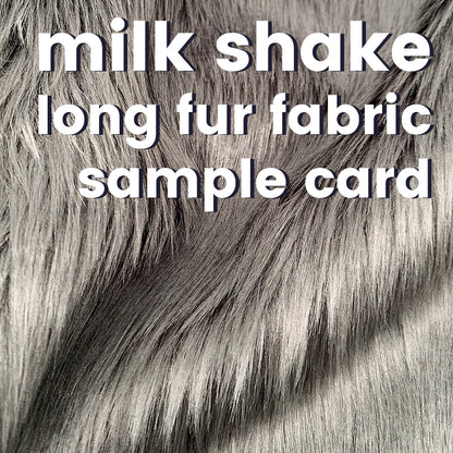 milk shake long fur fabric sample card